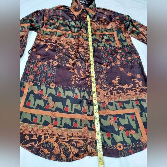 Nasty Gal Collection Scarf Print Tunic Top 6 - Picture 4 of 13